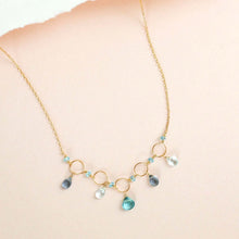 Load image into Gallery viewer, Rainbow Gemstone Mini Sparkler Necklace - Gold