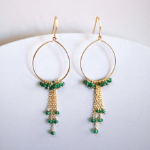 Load image into Gallery viewer, Green Apatite Mini Swing Earrings