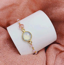 Load image into Gallery viewer, Opal Quartz Adjustable Gemstone Bracelet