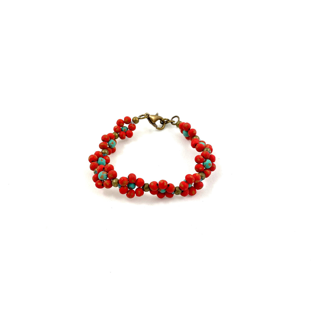 Ceramic Daisy Chain Bracelet
