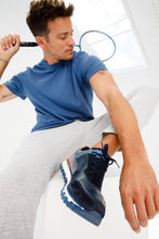 Load image into Gallery viewer, The Hoskova Navy Blue Leather Men Sneaker