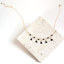 Load image into Gallery viewer, Black Spinel Gemstone Mini Sparkler Necklace