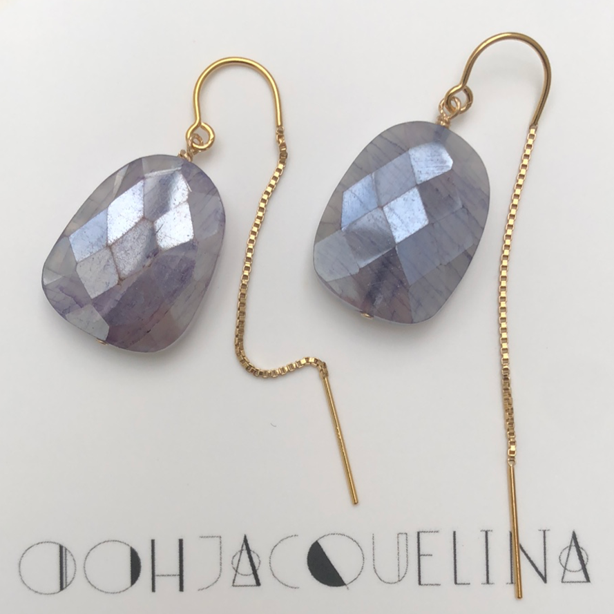 Moonstone Thread earrings