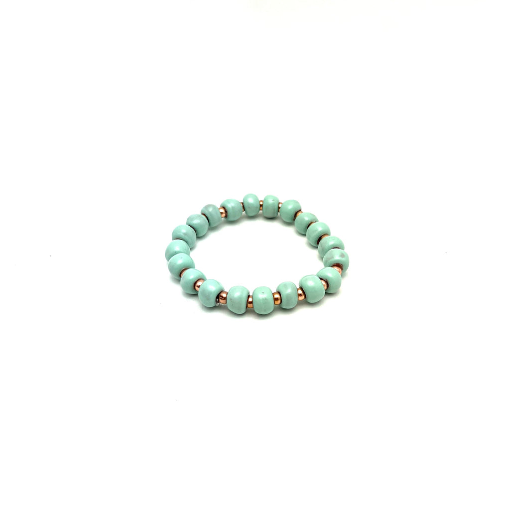 Simple Ceramic Bracelet- Rose Gold