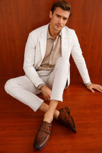 Load image into Gallery viewer, The Turan Brown Woven Double Monk Strap Dress Men Shoe