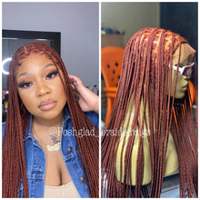 Load image into Gallery viewer, Knotless Braid Wig, HD Full Lace, color 350, Waist Length, Glueless - Gina