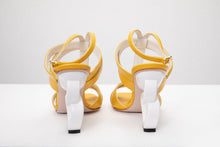 Load image into Gallery viewer, The Duffryn Yellow T-Strap Leather Women Sandal