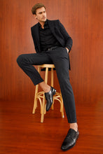 Load image into Gallery viewer, The Porto Alegre Black Leather Derby Men Shoe