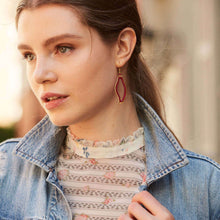 Load image into Gallery viewer, Ruby Red Quartz Freestyle Earrings