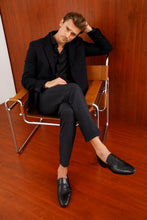 Load image into Gallery viewer, The Johannesburg Black Leather Dress Loafer Men  Shoe