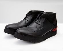 Load image into Gallery viewer, The Kagan Black Wingtip Chukka Men Sneaker Boot