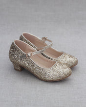 Load image into Gallery viewer, Rock Glitter Mary Jane with Glitter Heels for Girls