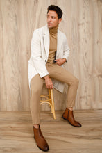 Load image into Gallery viewer, The Wellington Tan Handwoven Leather Men Boot with a Zipper Final Sale!