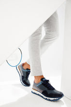 Load image into Gallery viewer, The Hoskova Navy Blue Leather Men Sneaker