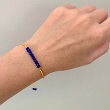 Load image into Gallery viewer, Lapis Lazuli Adjustable Stacking Bracelet