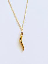 Load image into Gallery viewer, Italian Horn Necklace: silver or gold