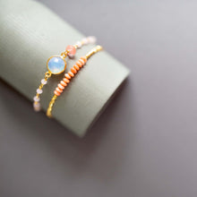 Load image into Gallery viewer, Pink Coral Adjustable Stacking Bracelet