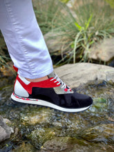 Load image into Gallery viewer, The Tyler Black Leather Men Sneaker Final Sale!