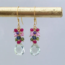 Load image into Gallery viewer, Green Amethyst Bala Earrings