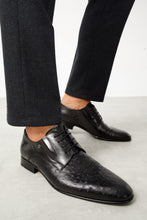 Load image into Gallery viewer, The Porto Alegre Black Leather Derby Men Shoe