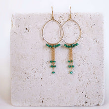 Load image into Gallery viewer, Green Apatite Mini Swing Earrings