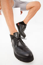 Load image into Gallery viewer, The Kagan Black Wingtip Chukka Men Sneaker Boot