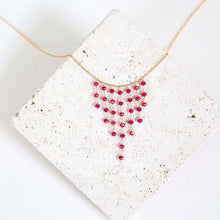 Load image into Gallery viewer, Ruby Red Quartz Mini Fringe Necklace