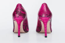 Load image into Gallery viewer, The Queen Fuchsia Pythn Leather Pump Women Shoe