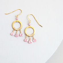 Load image into Gallery viewer, Rose Quartz Mini Boho Earrings
