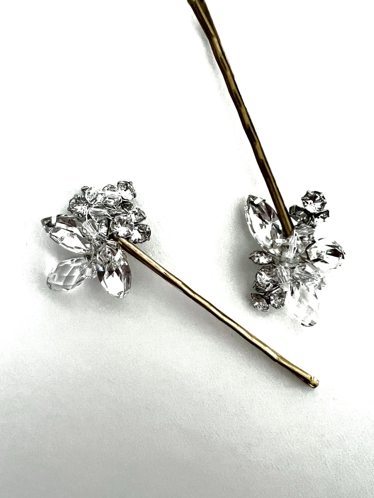Starburst hair pin, Rhinestone Diamond hair pin