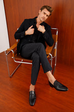 Load image into Gallery viewer, The Johannesburg Black Leather Dress Loafer Men  Shoe