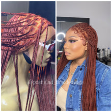 Load image into Gallery viewer, Knotless Braid Wig, HD Full Lace, color 350, Waist Length, Glueless - Gina