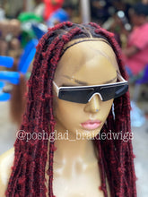 Load image into Gallery viewer, Destress Faux Locs - Wine Color Fire Red Ombré - Rosemary
