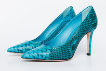 Load image into Gallery viewer, The Queenn Turquoise Pythn Leather Pump Women Shoe
