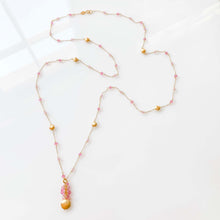 Load image into Gallery viewer, Long Peridot &amp; Green Amethyst Beaded Chain