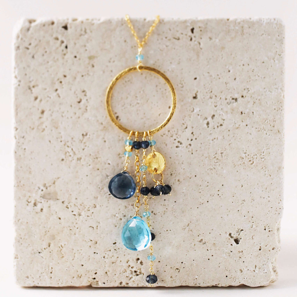 Aquamarine and Iolite Ammil Necklace
