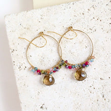 Load image into Gallery viewer, Smoky Quartz Swing Earrings