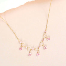 Load image into Gallery viewer, Rose Quartz Gemstone Mini Sparkler Necklace