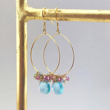 Load image into Gallery viewer, Aquamarine Quartz Swing Earring