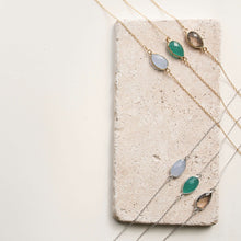 Load image into Gallery viewer, Smoky Quartz Gold Minimalist Necklace