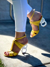 Load image into Gallery viewer, The Duffryn Yellow T-Strap Leather Women Sandal