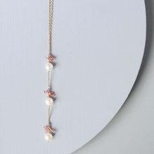 Load image into Gallery viewer, Pearl and Aquamarine Quartz Necklace