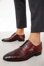 Load image into Gallery viewer, The Porto Alegre Burgundy Leather Derby Men Shoe
