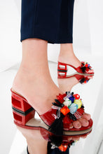 Load image into Gallery viewer, The Vigo Red Leather Block Heel Women Sandal