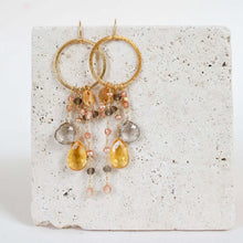 Load image into Gallery viewer, Amethyst &amp; Citrine Ammil Earrings