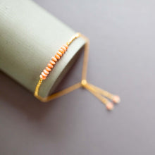 Load image into Gallery viewer, Pink Coral Adjustable Stacking Bracelet