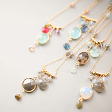 Load image into Gallery viewer, Labradorite Bezel Necklace