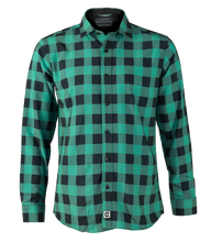 Load image into Gallery viewer, The Titan - Black/Green Plaid Long Sleeve