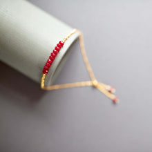 Load image into Gallery viewer, Red Jade Adjustable Stacking Bracelet
