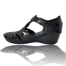 Load image into Gallery viewer, The Tonmawr Black Leather Sandal Final Sale!